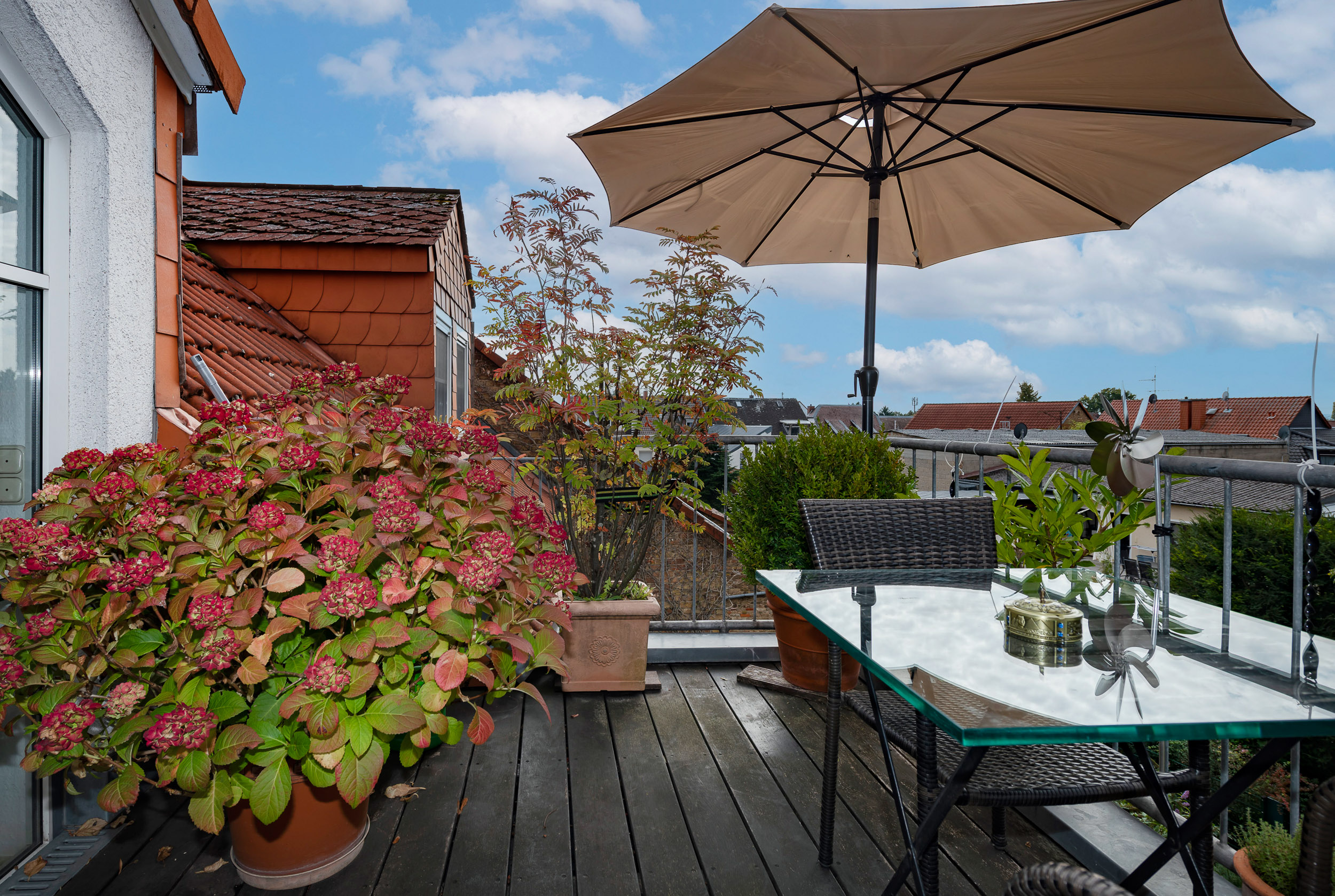 Sonniger Balkon